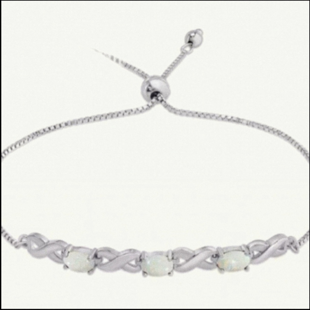 Sterling Silver Opal Bracelet ( New )